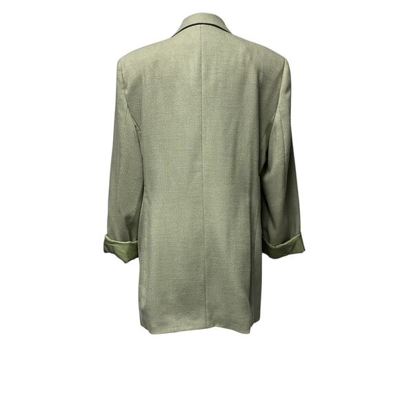 Vintage Worthington Womens Size 14T Green 2 Button Blazer - Picture 7 of 7